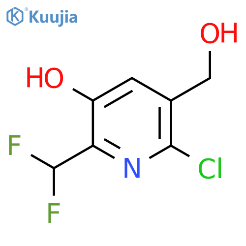 2-Chloro-6-(difluoromethyl)-5-hydroxypyridine-3-methanol structure