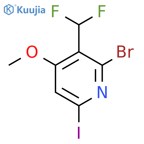 2-Bromo-3-(difluoromethyl)-6-iodo-4-methoxypyridine structure