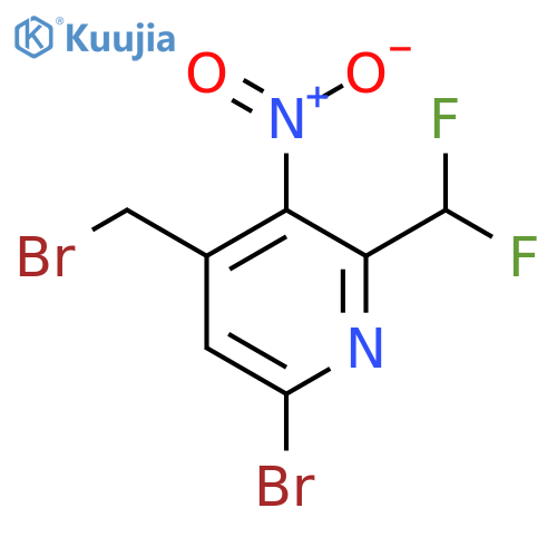 6-Bromo-4-(bromomethyl)-2-(difluoromethyl)-3-nitropyridine structure