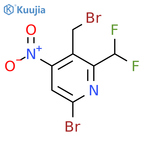 6-Bromo-3-(bromomethyl)-2-(difluoromethyl)-4-nitropyridine structure