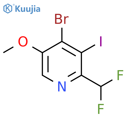 4-Bromo-2-(difluoromethyl)-3-iodo-5-methoxypyridine structure