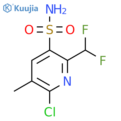 2-Chloro-6-(difluoromethyl)-3-methylpyridine-5-sulfonamide structure