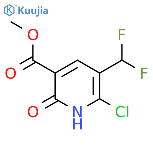 Methyl 6-chloro-5-(difluoromethyl)-2-oxo-1H-pyridine-3-carboxylate structure
