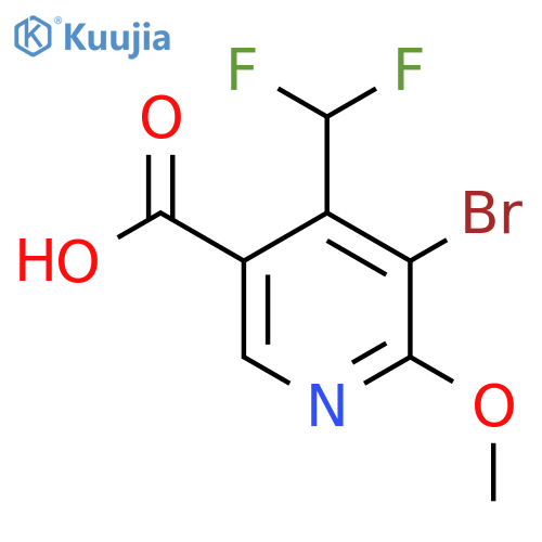 3-Bromo-4-(difluoromethyl)-2-methoxypyridine-5-carboxylic acid structure