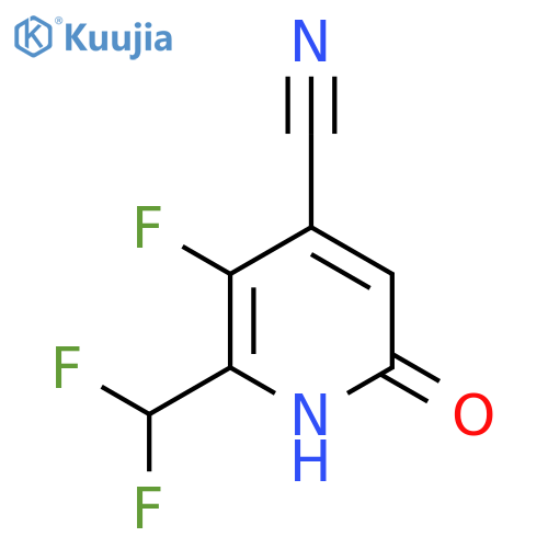 4-Cyano-2-(difluoromethyl)-3-fluoro-6-hydroxypyridine structure