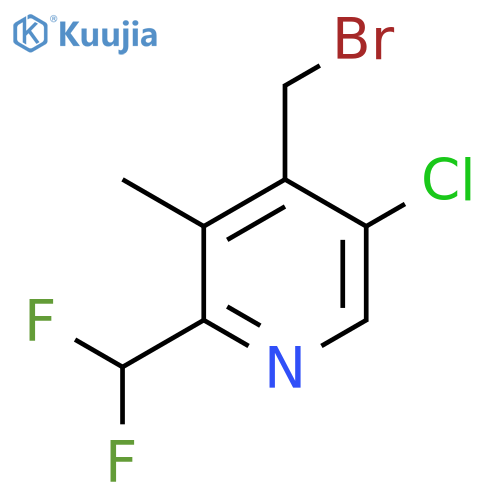4-(Bromomethyl)-5-chloro-2-(difluoromethyl)-3-methylpyridine structure
