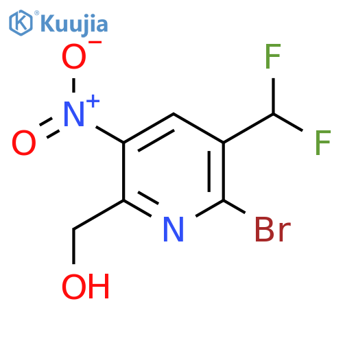 2-Bromo-3-(difluoromethyl)-5-nitropyridine-6-methanol structure