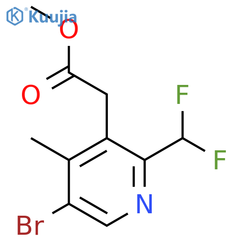 Methyl 5-bromo-2-(difluoromethyl)-4-methylpyridine-3-acetate structure
