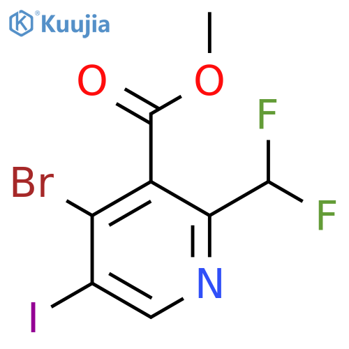 Methyl 4-bromo-2-(difluoromethyl)-5-iodopyridine-3-carboxylate structure