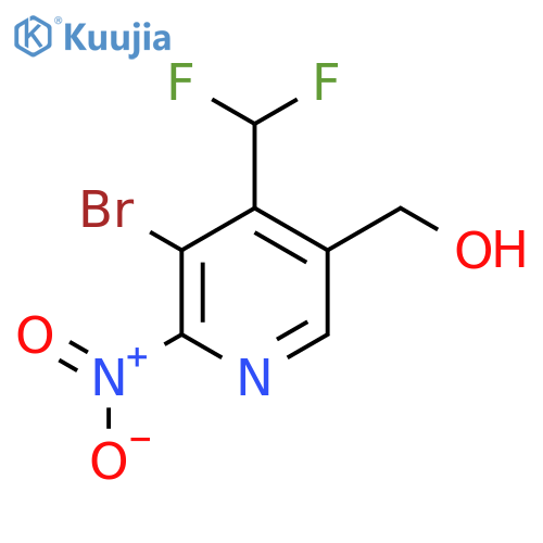 3-Bromo-4-(difluoromethyl)-2-nitropyridine-5-methanol structure