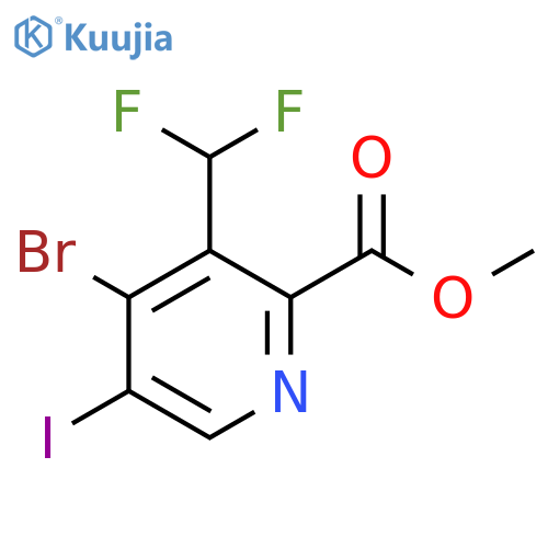 Methyl 4-bromo-3-(difluoromethyl)-5-iodopyridine-2-carboxylate structure