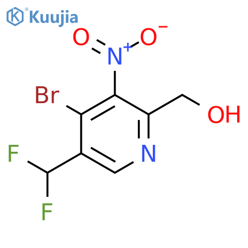 4-Bromo-5-(difluoromethyl)-3-nitropyridine-2-methanol structure