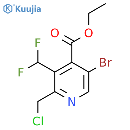 Ethyl 5-bromo-2-(chloromethyl)-3-(difluoromethyl)pyridine-4-carboxylate structure