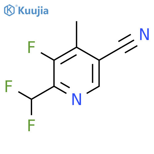5-Cyano-2-(difluoromethyl)-3-fluoro-4-methylpyridine structure