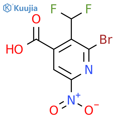 2-Bromo-3-(difluoromethyl)-6-nitropyridine-4-carboxylic acid structure