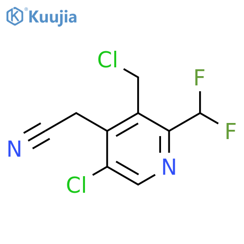 5-Chloro-3-(chloromethyl)-2-(difluoromethyl)pyridine-4-acetonitrile structure