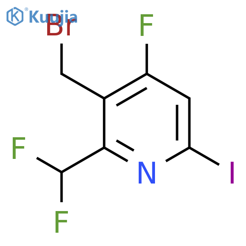 3-(Bromomethyl)-2-(difluoromethyl)-4-fluoro-6-iodopyridine structure