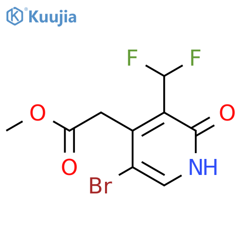 Methyl 5-bromo-3-(difluoromethyl)-2-hydroxypyridine-4-acetate structure