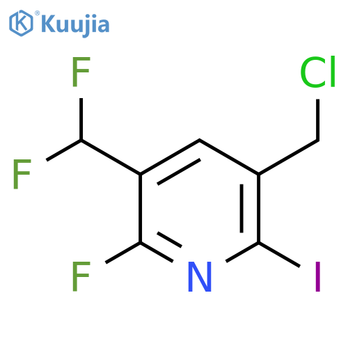 3-(Chloromethyl)-5-(difluoromethyl)-6-fluoro-2-iodopyridine structure