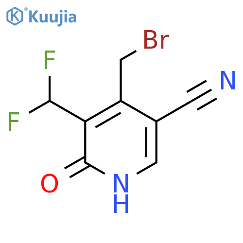 4-(Bromomethyl)-5-cyano-3-(difluoromethyl)-2-hydroxypyridine structure