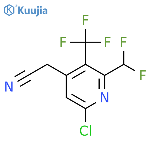 6-Chloro-2-(difluoromethyl)-3-(trifluoromethyl)pyridine-4-acetonitrile structure