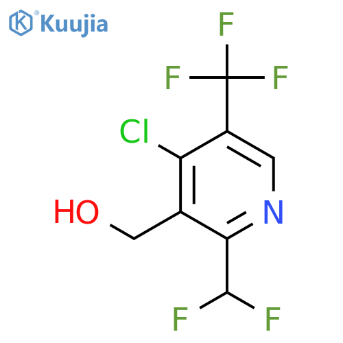 4-Chloro-2-(difluoromethyl)-5-(trifluoromethyl)pyridine-3-methanol structure