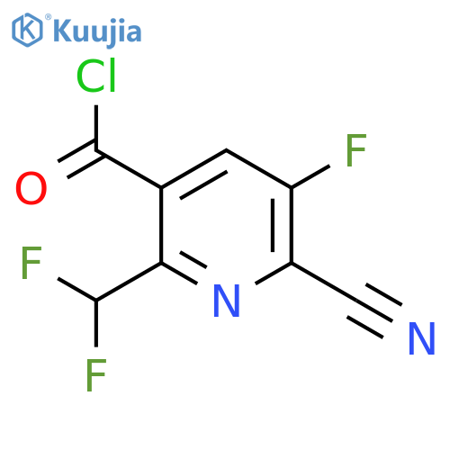 2-Cyano-6-(difluoromethyl)-3-fluoropyridine-5-carbonyl chloride structure