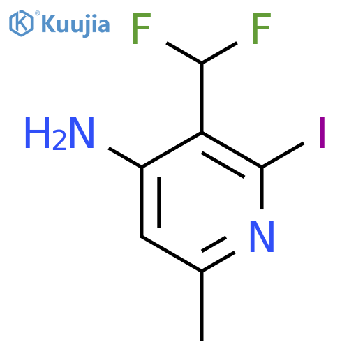 4-Amino-3-(difluoromethyl)-2-iodo-6-methylpyridine structure