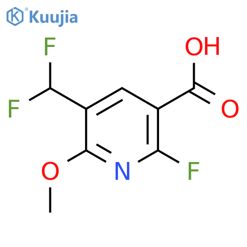 3-(Difluoromethyl)-6-fluoro-2-methoxypyridine-5-carboxylic acid structure