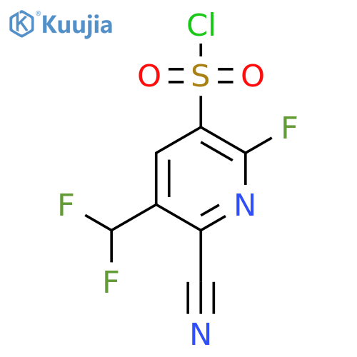2-Cyano-3-(difluoromethyl)-6-fluoropyridine-5-sulfonyl chloride structure
