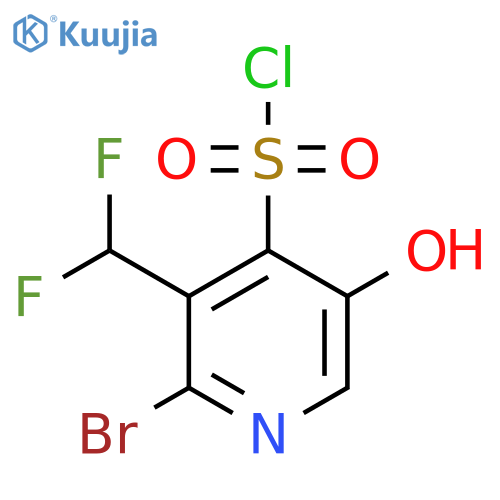 2-Bromo-3-(difluoromethyl)-5-hydroxypyridine-4-sulfonyl chloride structure