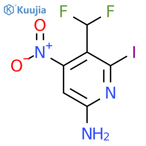 6-Amino-3-(difluoromethyl)-2-iodo-4-nitropyridine structure