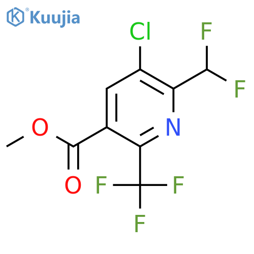 Methyl 3-chloro-2-(difluoromethyl)-6-(trifluoromethyl)pyridine-5-carboxylate structure