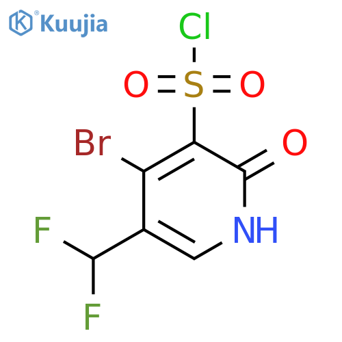 4-Bromo-5-(difluoromethyl)-2-hydroxypyridine-3-sulfonyl chloride structure