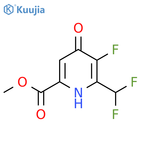 Methyl 2-(difluoromethyl)-3-fluoro-4-hydroxypyridine-6-carboxylate structure