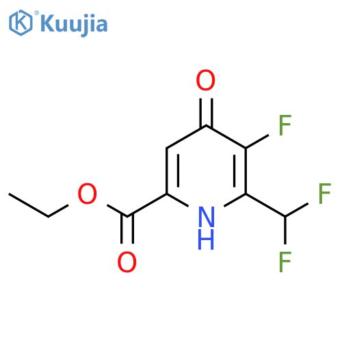 Ethyl 2-(difluoromethyl)-3-fluoro-4-hydroxypyridine-6-carboxylate structure