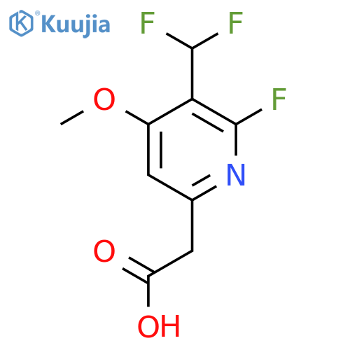 3-(Difluoromethyl)-2-fluoro-4-methoxypyridine-6-acetic acid structure