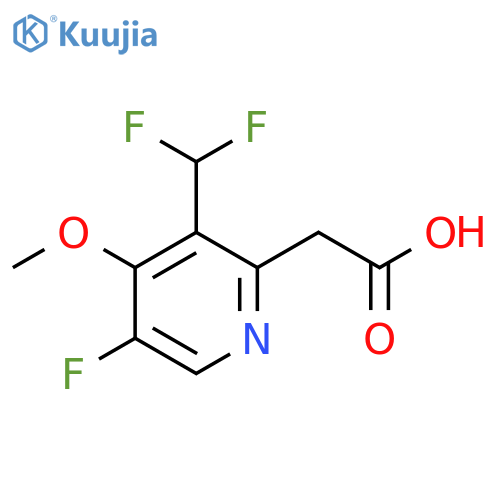 3-(Difluoromethyl)-5-fluoro-4-methoxypyridine-2-acetic acid structure