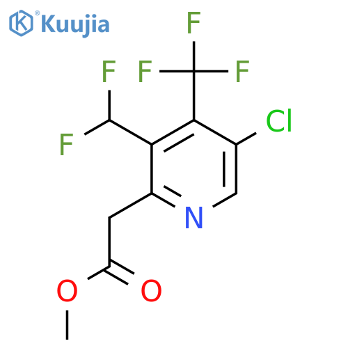 Methyl 5-chloro-3-(difluoromethyl)-4-(trifluoromethyl)pyridine-2-acetate structure