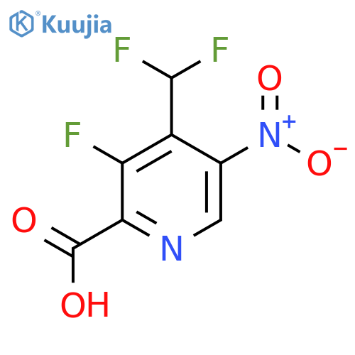 4-(Difluoromethyl)-3-fluoro-5-nitropyridine-2-carboxylic acid structure