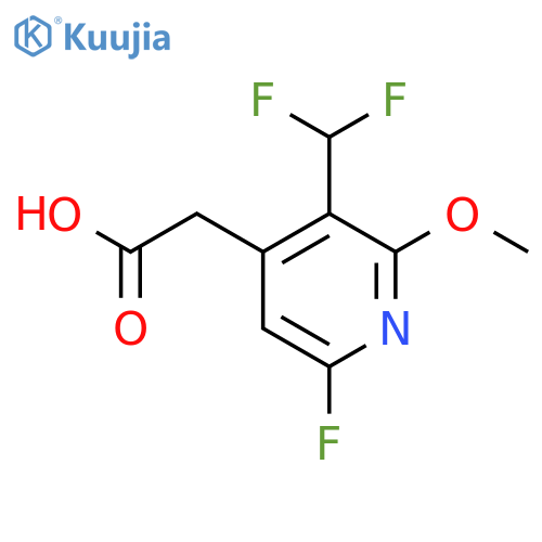 3-(Difluoromethyl)-6-fluoro-2-methoxypyridine-4-acetic acid structure