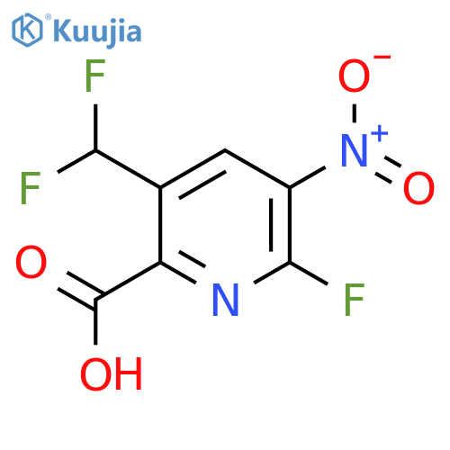 5-(Difluoromethyl)-2-fluoro-3-nitropyridine-6-carboxylic acid structure