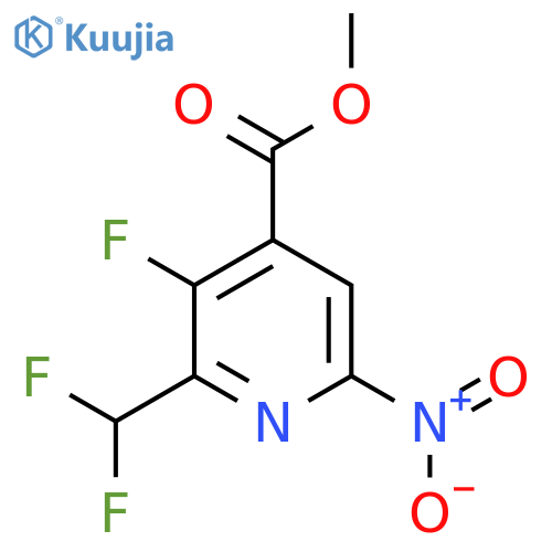 Methyl 2-(difluoromethyl)-3-fluoro-6-nitropyridine-4-carboxylate structure