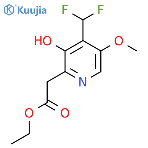 Ethyl 4-(difluoromethyl)-3-hydroxy-5-methoxypyridine-2-acetate structure