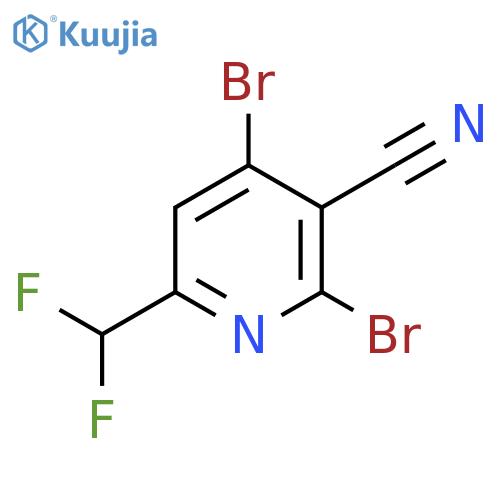 3-Cyano-2,4-dibromo-6-(difluoromethyl)pyridine structure