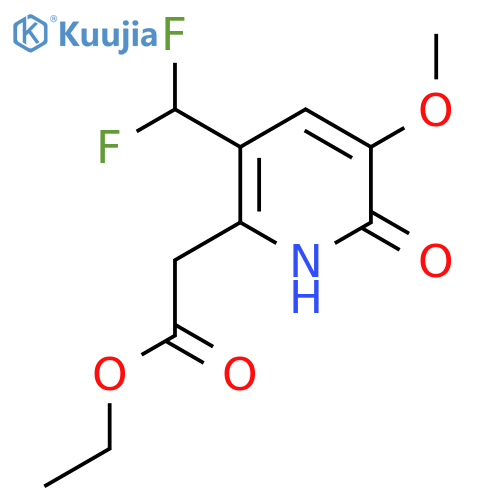 Ethyl 5-(difluoromethyl)-2-hydroxy-3-methoxypyridine-6-acetate structure
