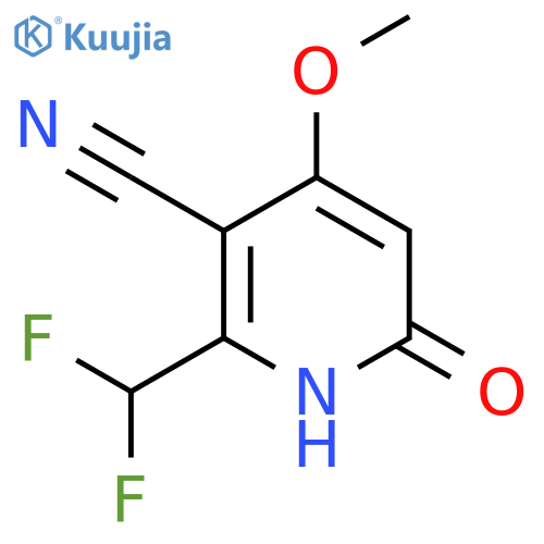 3-Cyano-2-(difluoromethyl)-6-hydroxy-4-methoxypyridine structure