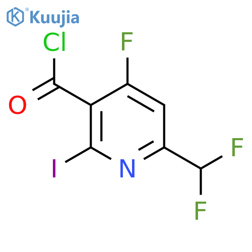 6-(Difluoromethyl)-4-fluoro-2-iodopyridine-3-carbonyl chloride structure