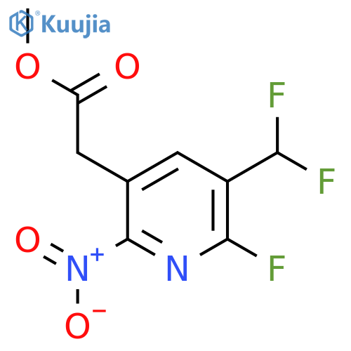 Methyl 3-(difluoromethyl)-2-fluoro-6-nitropyridine-5-acetate structure