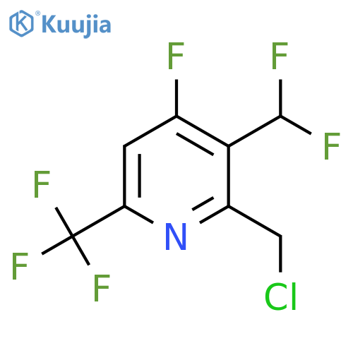 2-(Chloromethyl)-3-(difluoromethyl)-4-fluoro-6-(trifluoromethyl)pyridine structure